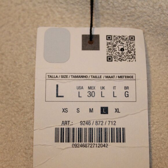 ZARA FAUX LEATHER SHIRT SHACKET NWT Tailored with Button Front-Lrg - Picture 10 of 11